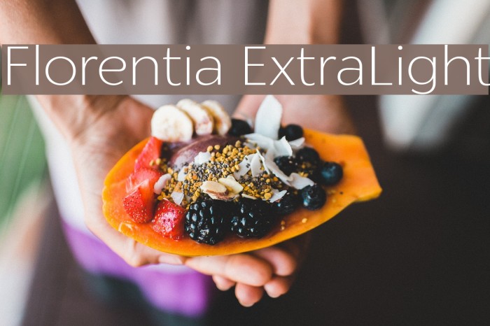 Florentia ExtraLight Font examples