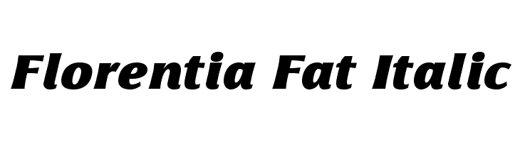 Florentia Fat Italic  免费字体下载