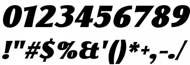 Florentia Fat Italic Font OTHER CHARS