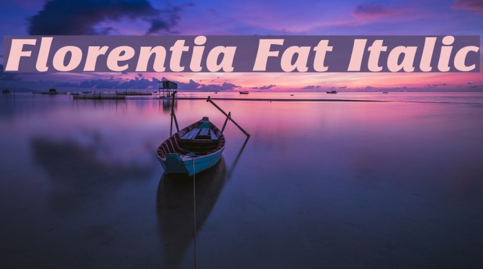 Florentia Fat Italic Example 1