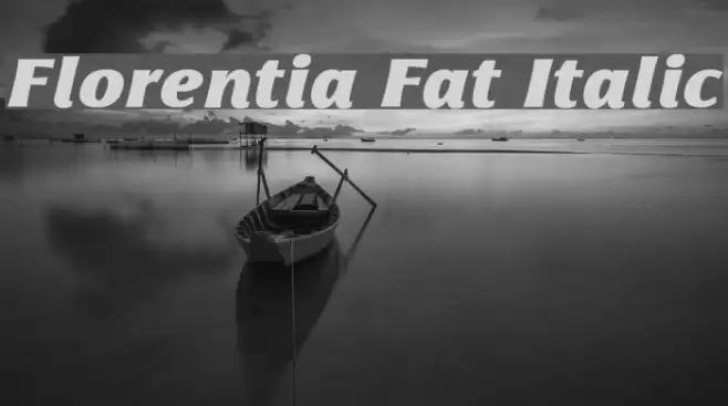Florentia Fat Italic Font examples