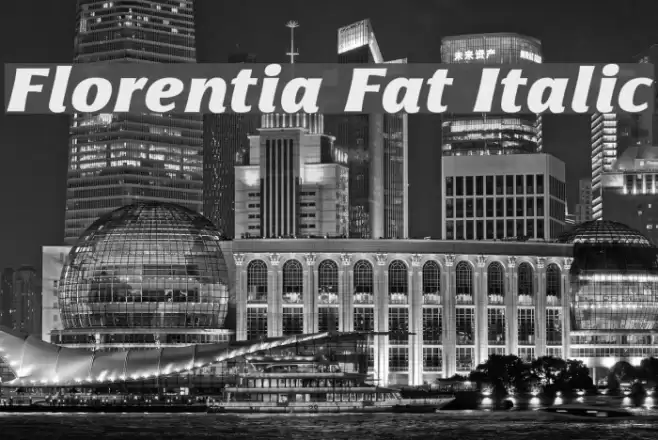 Florentia Fat Italic Font examples