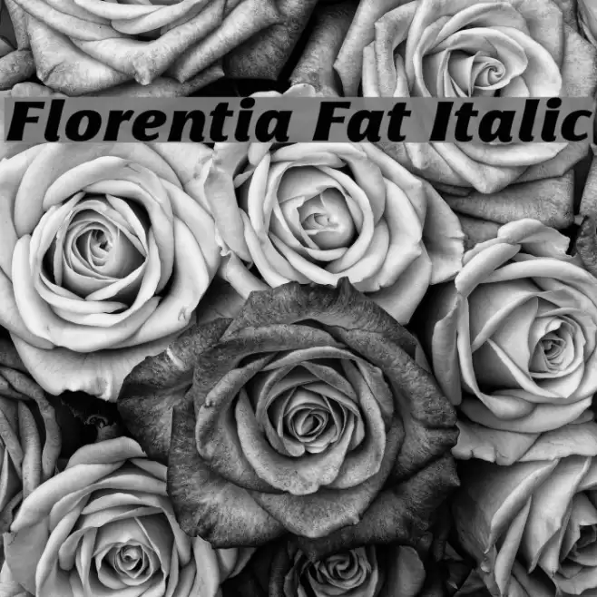 Florentia Fat Italic Font examples