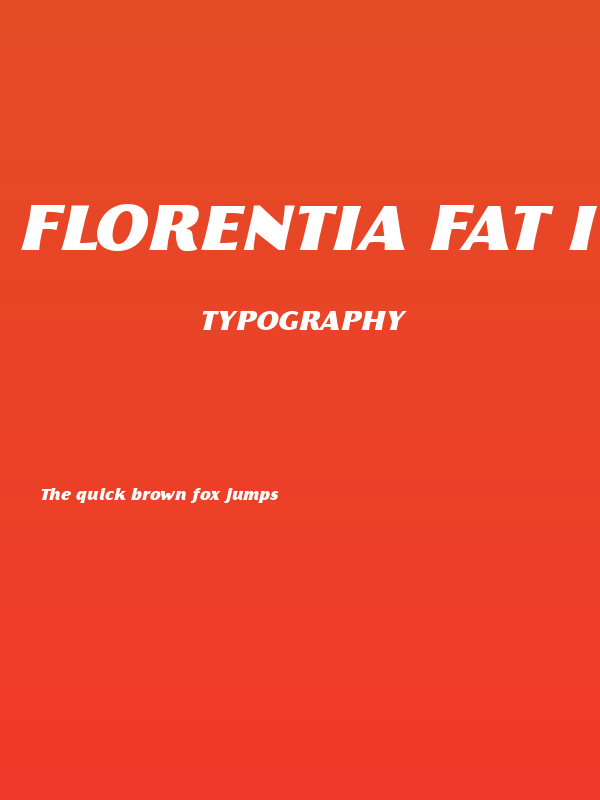 Florentia Fat Italic Poster