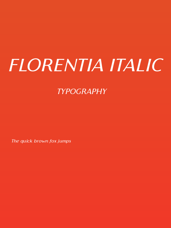 Florentia Italic Poster
