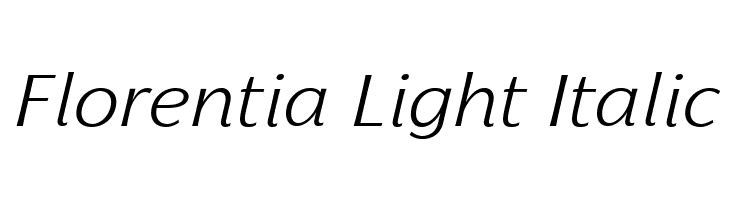 Florentia Light Italic Font
