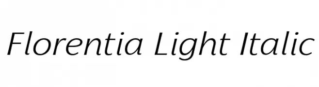 Florentia Light Italic  font caratteri gratis