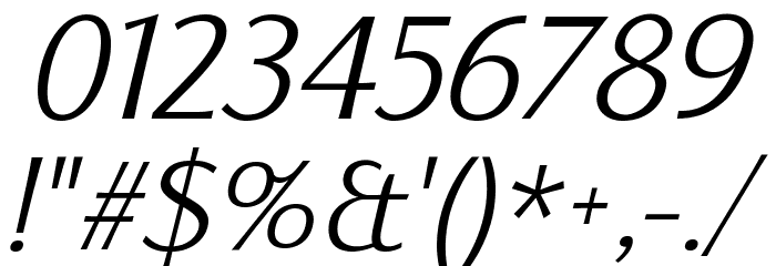 Florentia Light Italic Font OTHER CHARS