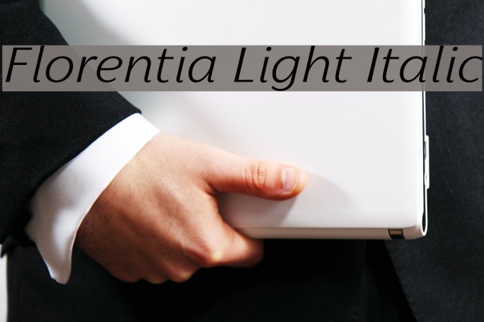 Florentia Light Italic Font examples
