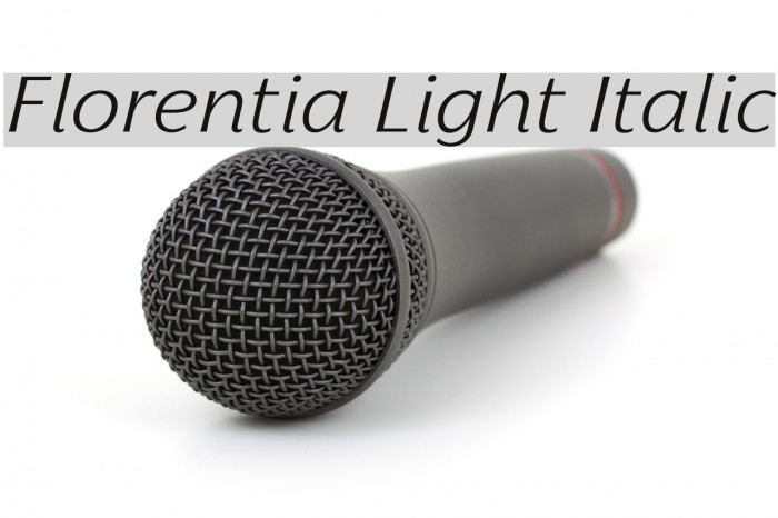 Florentia Light Italic Font examples