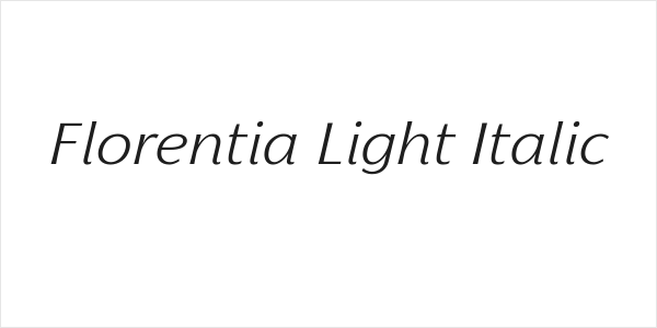 Florentia Light Italic Logo