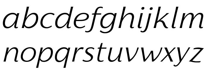 Florentia Light Italic Font LOWERCASE