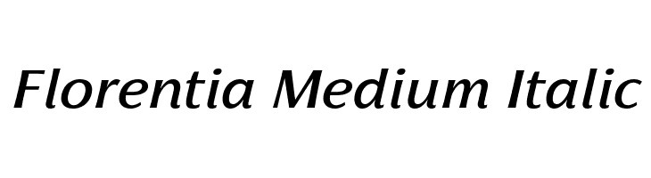 Florentia Medium Italic  フリーフォントのダウンロード