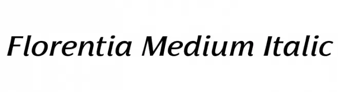Florentia Medium Italic  font caratteri gratis