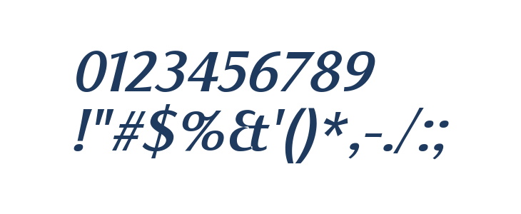 Florentia Medium Italic Other Characters