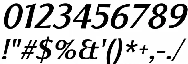 Florentia Medium Italic Font OTHER CHARS