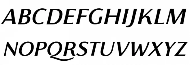 Florentia Medium Italic फ़ॉन्ट अपरकेस