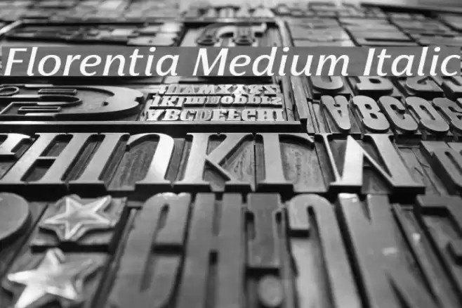 Florentia Medium Italic Font examples