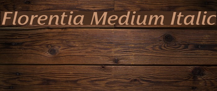 Florentia Medium Italic Example 2