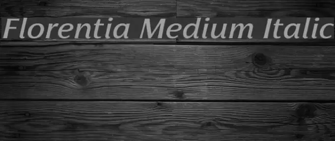 Florentia Medium Italic Font examples