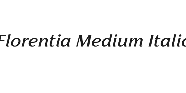 Florentia Medium Italic Logo