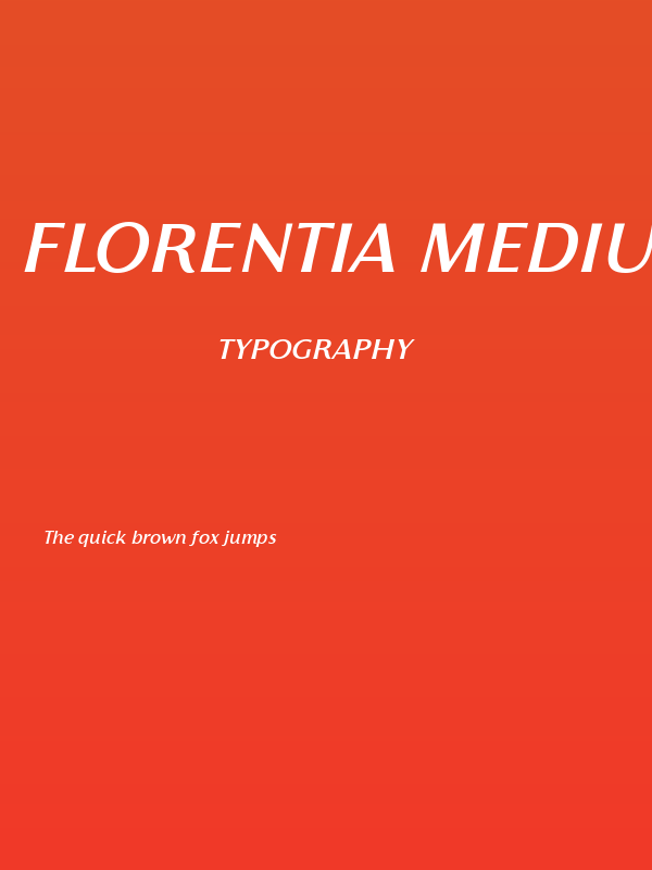 Florentia Medium Italic Poster