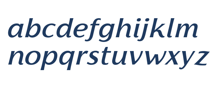 Florentia Medium Italic Lowercase