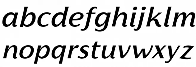 Florentia Medium Italic フォント 小文字