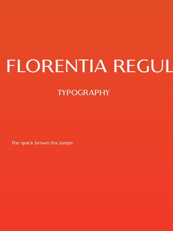 Florentia Regular Poster
