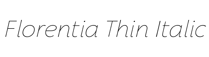Florentia Thin Italic  Frei Schriftart Herunterladen