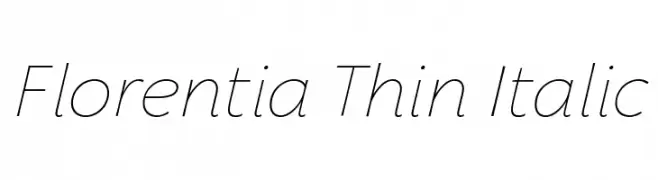 Florentia Thin Italic  font caratteri gratis