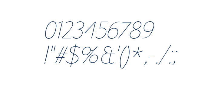 Florentia Thin Italic Other Characters