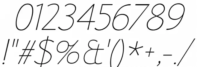 Florentia Thin Italic Font OTHER CHARS