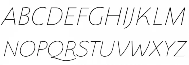 Florentia Thin Italic Fuentes MAYÚSCULAS