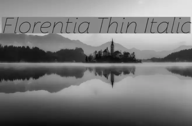Florentia Thin Italic Font examples