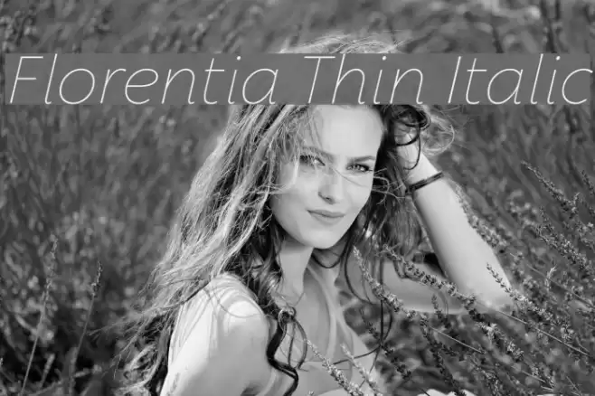 Florentia Thin Italic Font examples