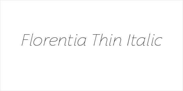 Florentia Thin Italic Logo