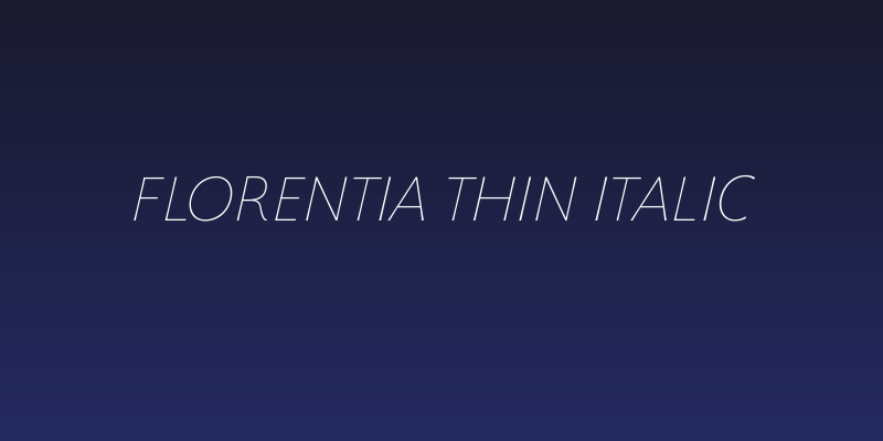 Florentia Thin Italic Social Header