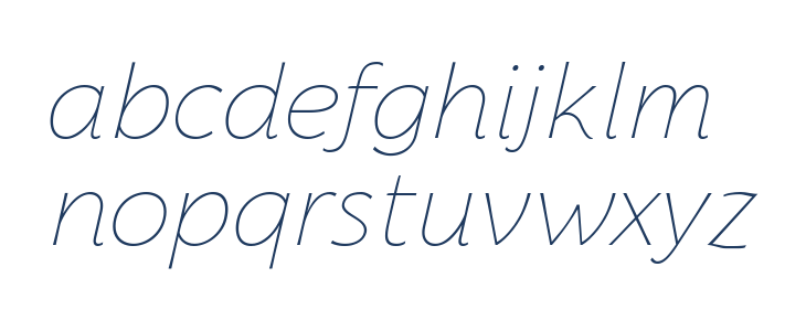 Florentia Thin Italic Lowercase