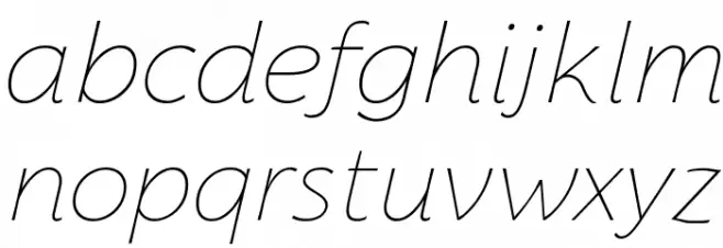 Florentia Thin Italic 字体 小写