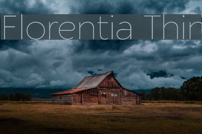 Florentia Thin Font examples