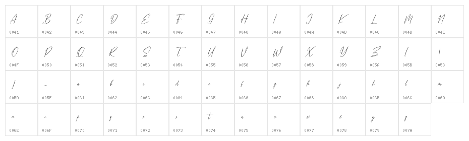 Florentroses Free Regular Character Map