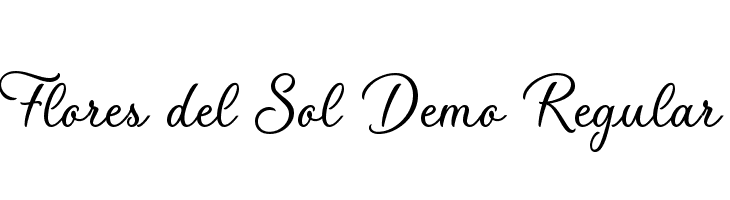 Flores del Sol Demo Regular  Free Fonts Download