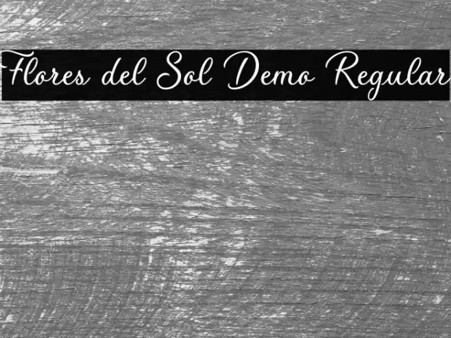 Flores del Sol Demo Regular Font examples