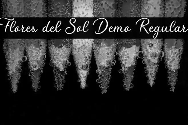 Flores del Sol Demo Regular Font examples