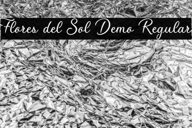 Flores del Sol Demo Regular Font examples