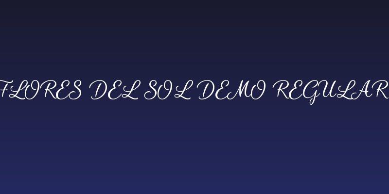Flores del Sol Demo Regular Social Header