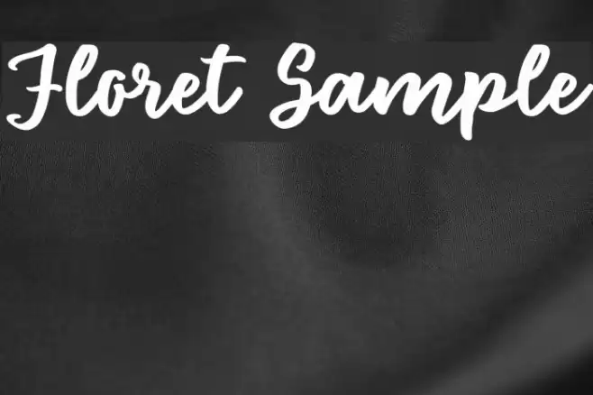 Floret Sample Font examples