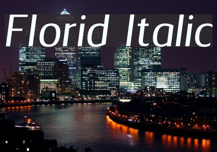 Florid Italic Font examples
