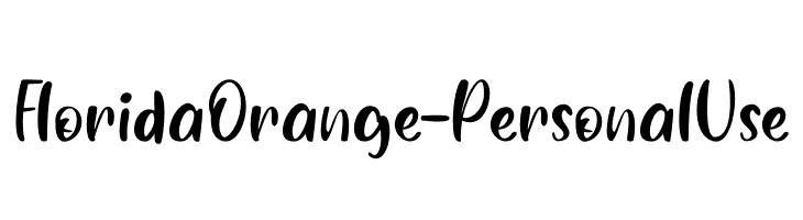 Florida Orange - Personal Use  Frei Schriftart Herunterladen
